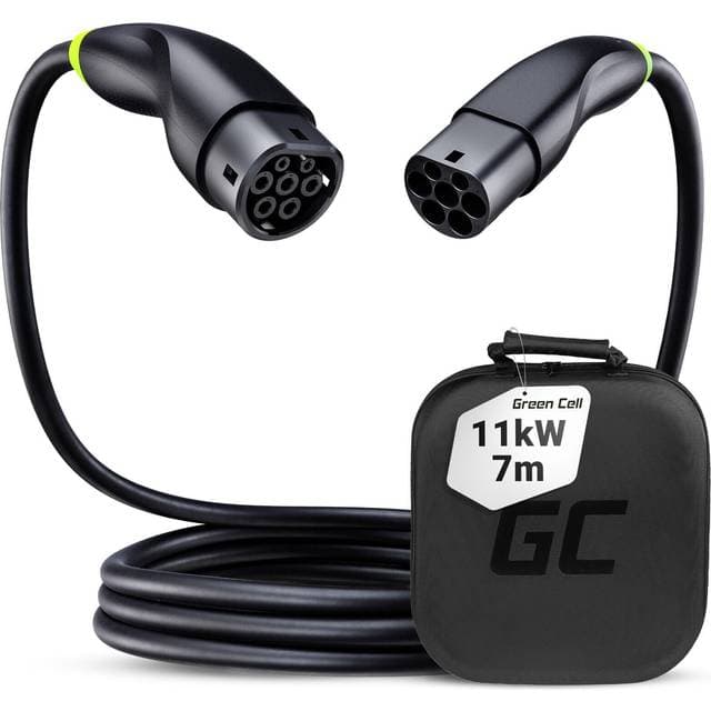 Green Cell Ladekabel Type 2 Stik 11 kW 7 meter 5m
