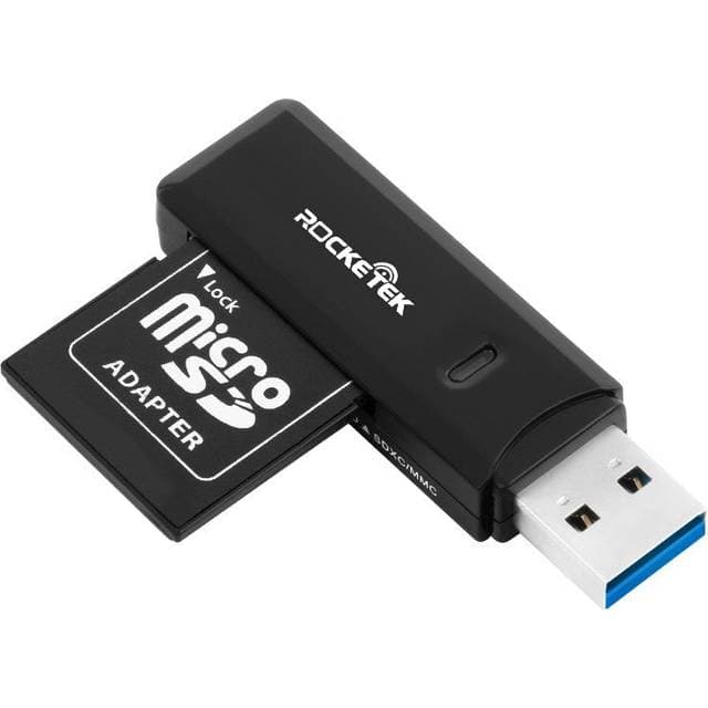 Nordic USB 3.0 Kortlæser 2 Slot SD MicroSD UHS-I