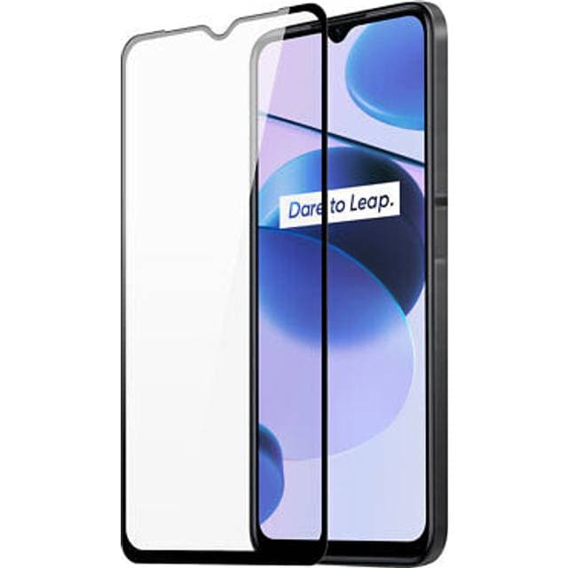 Dux ducis 9D Tempered Glass Durable 9H Full Screen Tempered Glass with Frame Realme C35 black case friendly