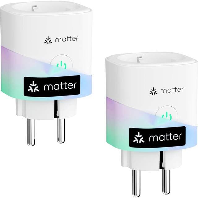 Meross Matter Smart Plug with Power Consumption 2-pack