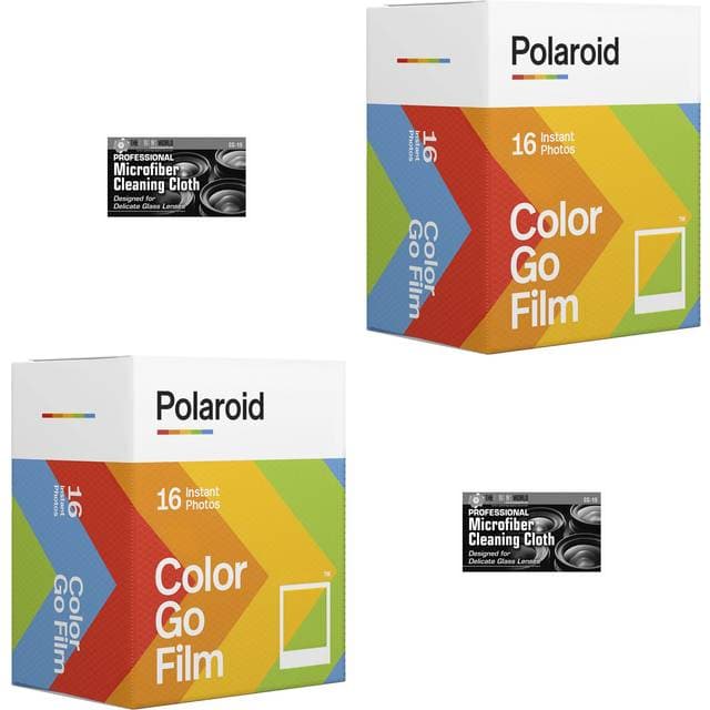 Bundle of Polaroid GO Instant Color Film 2 Double Packs with Cloths 32 Photos