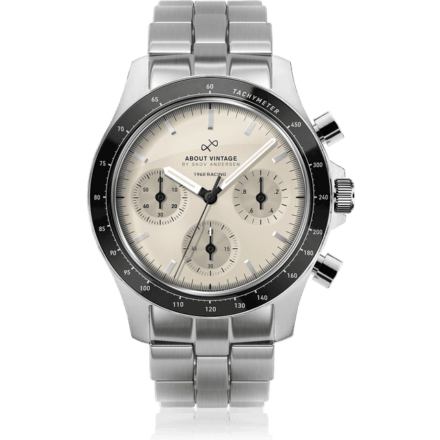 AV86 About Vintage 1960 Racing Chronograph, Off White