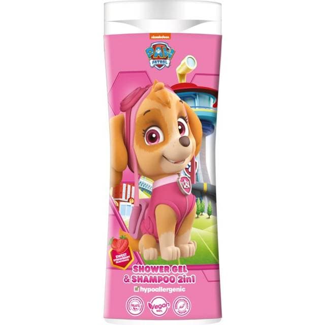 Nickelodeon Paw Patrol Shower gel& Shampoo 2in1 Shampoo og brusegel til børn Strawberry 300 ml