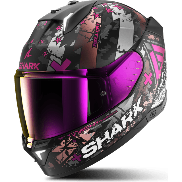SHARK Helmets Integralhjelm Skwal i3 Hellcat Mat, Sort/Krom/Sølv Dame