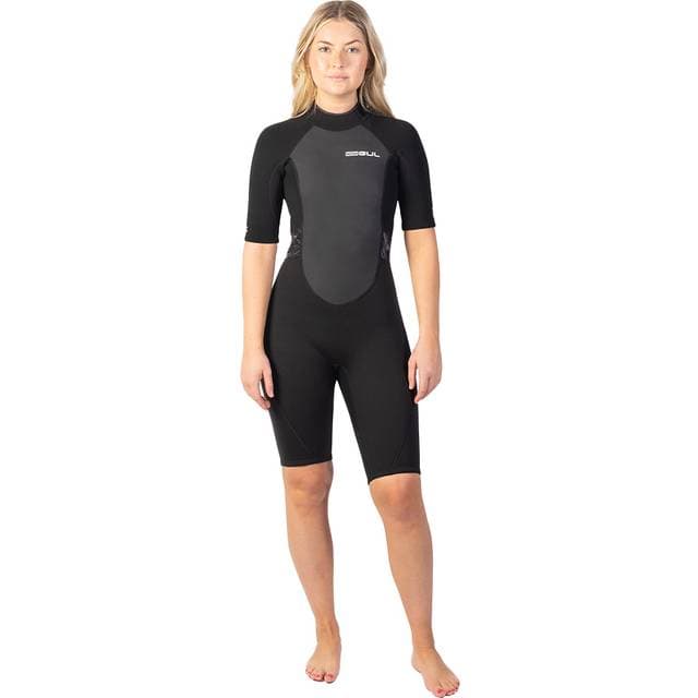 Gul 2023 Womens Response 3/2mm Back Zip Shorty Wetsuit Bla