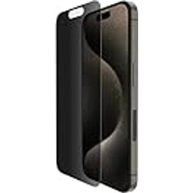 Belkin ScreenForce Pro Skærmbeskytter for mobiltelefon 2.5D glas med fortrolighedsfilter glas for Apple iPhone 15 Pro