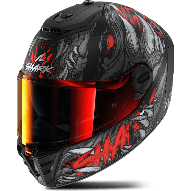 SHARK Helmets Integralhjelm Spartan RS Shaytan Mat, Sort/Antracit/Rød