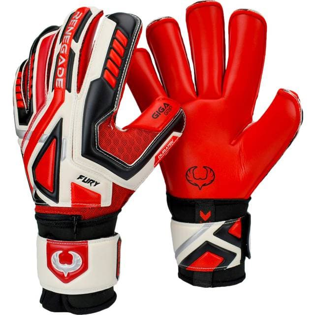 Renegade GK Fury Goalie Gloves Pro-Tek Fingersaves - Inferno Roll Cut