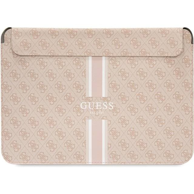 Guess 4G Printed Stripes Laptop Sleeve 16 Inch Pink