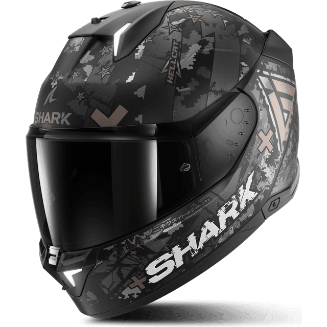 SHARK Helmets Integralhjelm Skwal i3 Hellcat Mat, Sort/Krom/Antracit