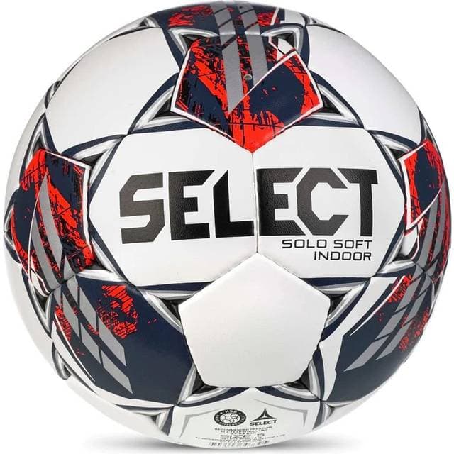 Select Fodbold Solo Soft Indoor V23 Hvid/sort Ball SZ