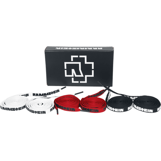 Rammstein Snørrebånd Schnürsenkel-Box Unisex Rød-Hvid
