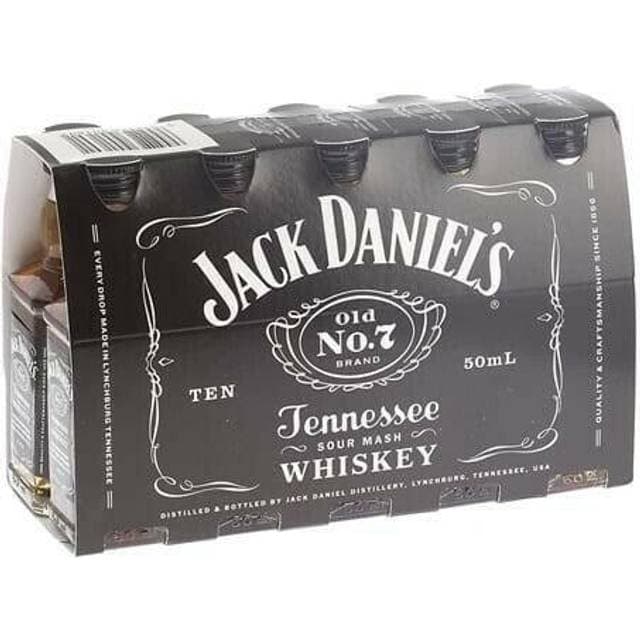 Jack Daniels Bourbon Miniatures 5cl Pack of 10 40%