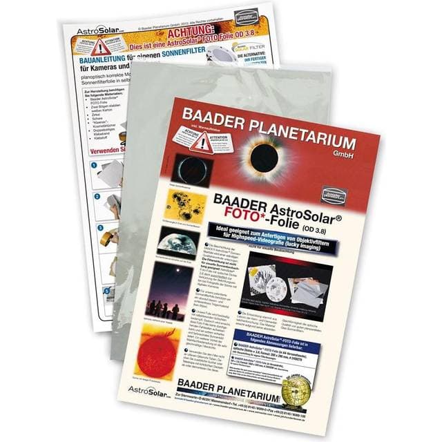 Beta Baader ND 3.8 20x29cm Solfilter