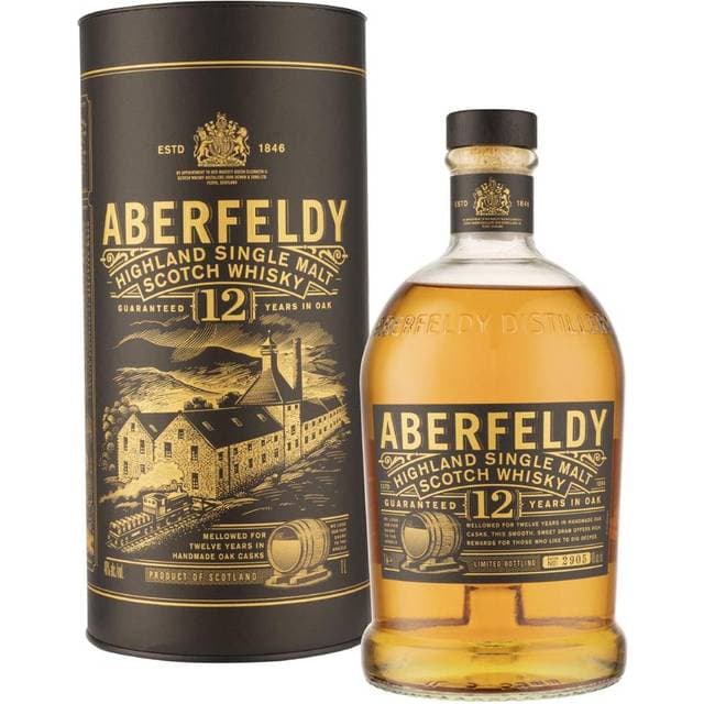 Aberfeldy 12y Highland Single Malt Scotch Whisky 40% 1L Geschenkverpackung