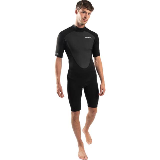 Gul 2023 Mens Response 3/2mm Back Zip Shorty Wetsuit Black