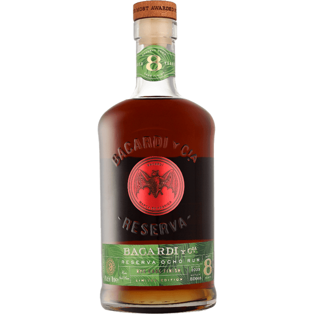 Bacardi Reserva 8 Year Old Rye Cask Dark Rum 40% 70cl