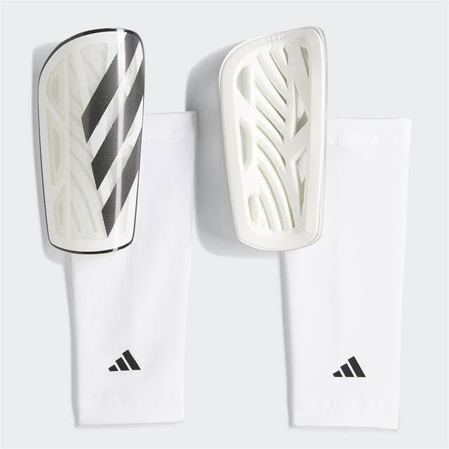adidas Tiro League Shin Guards White Black Silver Metallic