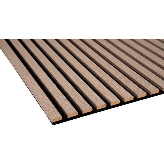 By Venø Foiled akustikpanel grey oak 600x2400x20mm sort filt