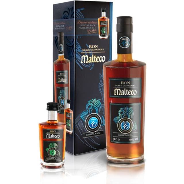 MalTec Ron Malteco 10YO RUM 15YO MINI 5CL GIFTBOX-40%