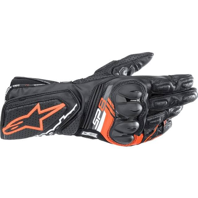 Alpinestars MC-Handsker SP-8 V3 - Sort/Neonrød Herre, Unisex