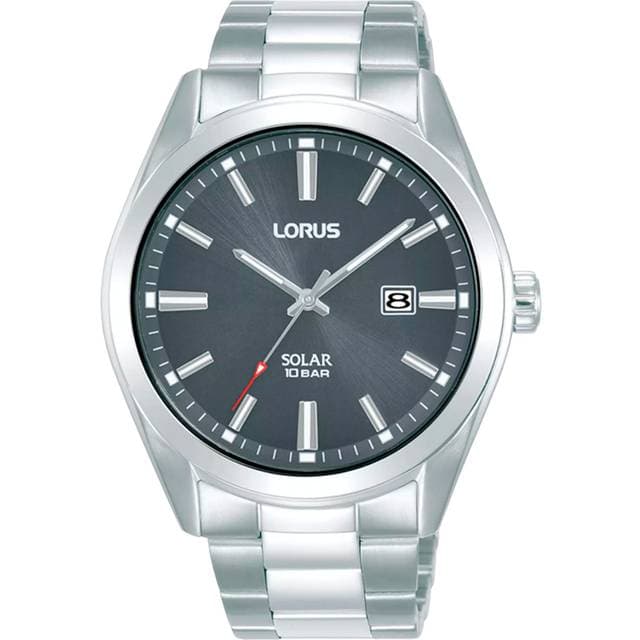 Lorus Solar RX333AX9 Herre 42 mm Analog Kvarts Mineralglas Grey 42 mm
