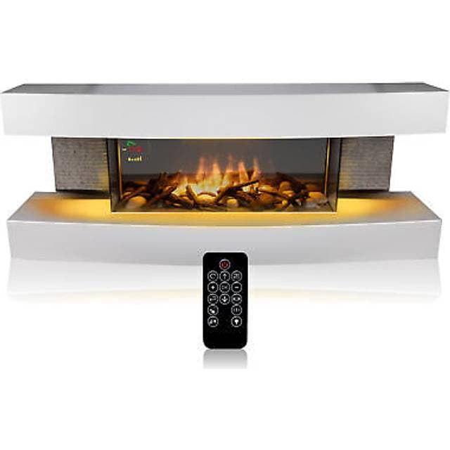 Classic Fire elektrokamin montreal kamin elektrisch 2000w deko kamin mit fla Weiß 30,8