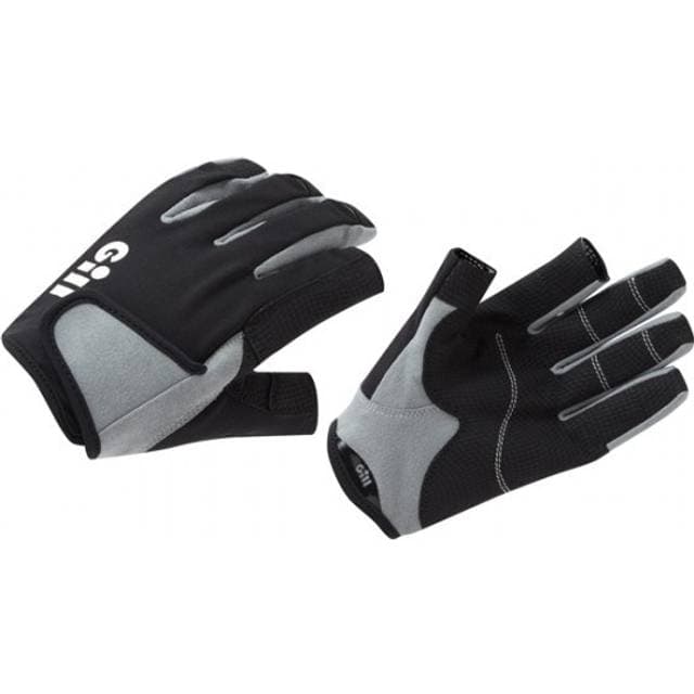 Gill 7053 sejlerhandsker med fingre sort/grå