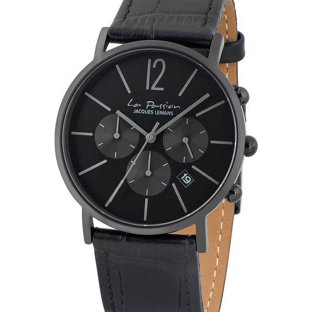 Jacques Lemans La Passion Sort Stål Quartz Herre Ur LP-123Q