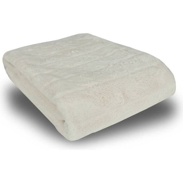 Nordstrand Home Plaid fake fur Hvid (190x135cm)