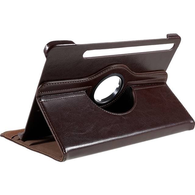 Azmaro Samsung Galaxy Tab S8 Plus 5G Ægte Læder cover 360 grader roterbar Brun