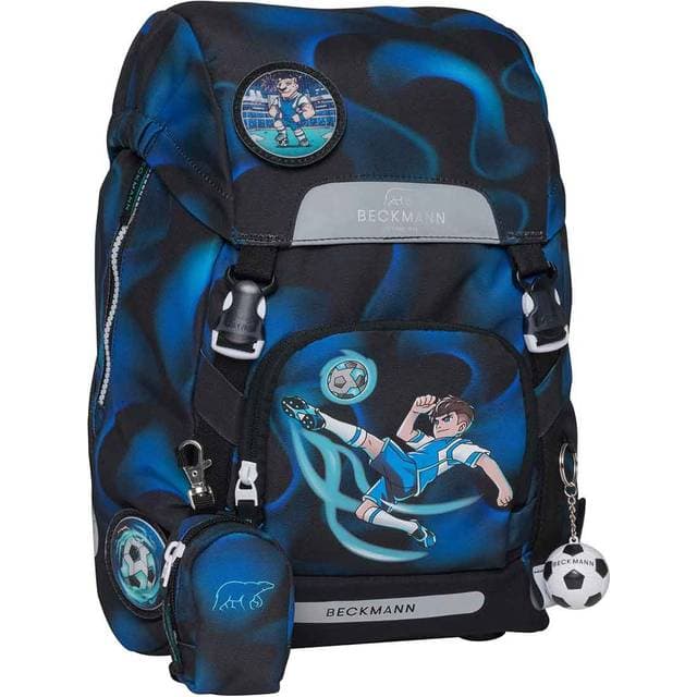 Beckmann Skoletaske 22L Magic League Blå One size Unisex Voksen, Barn, Nyfødt, Småbørn, Spædbørn