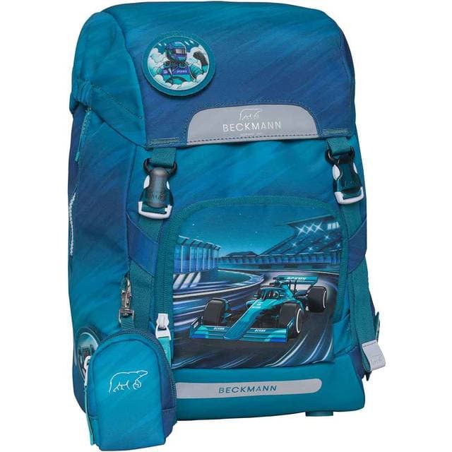 Beckmann Skoletaske 22L Racing Blå One size Unisex Voksen, Barn, Nyfødt, Småbørn, Spædbørn