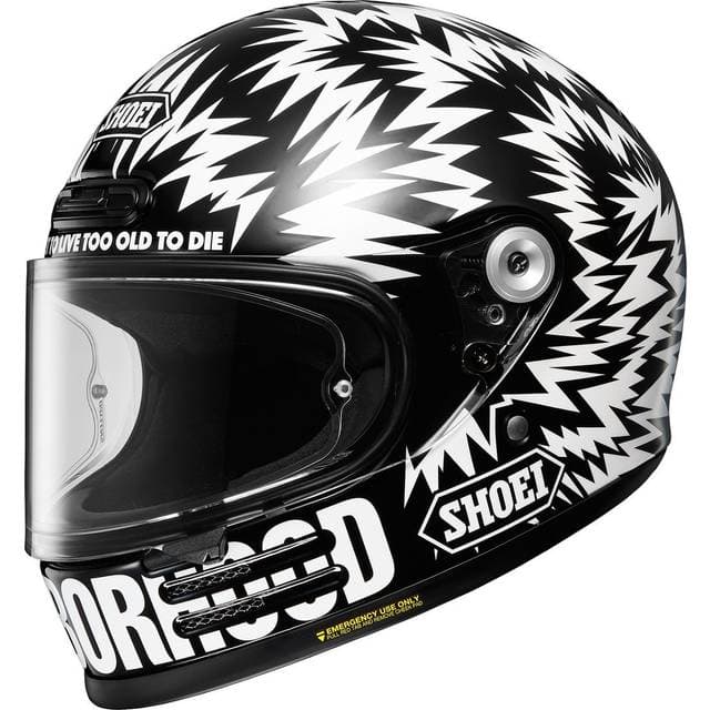 Shoei Glamster 06 Neighborhood X Death Spray Custom Motorcycle Helmet - Black/White