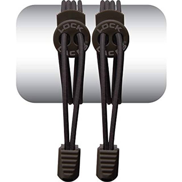 Lock Laces No Tie Shoelaces Solid Black 120 cm