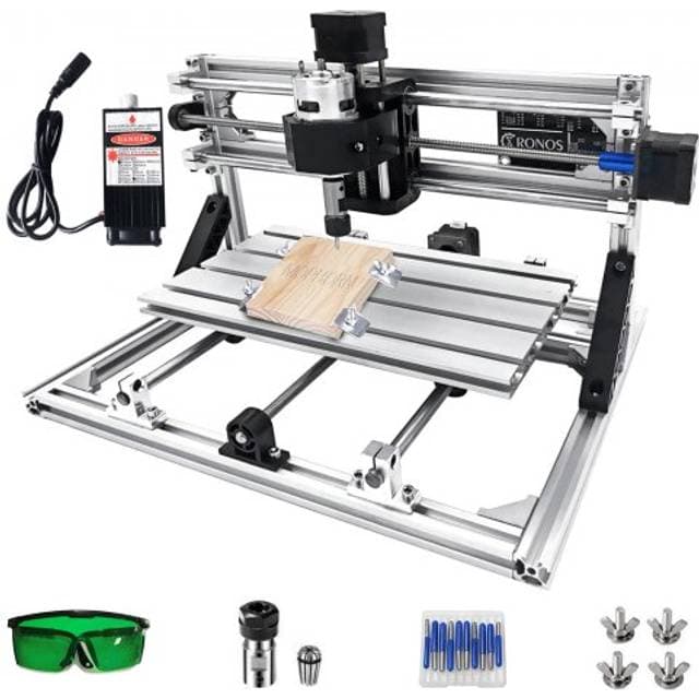 VEVOR Cnc 3018 Routersæt Med Lasergravør 500mw