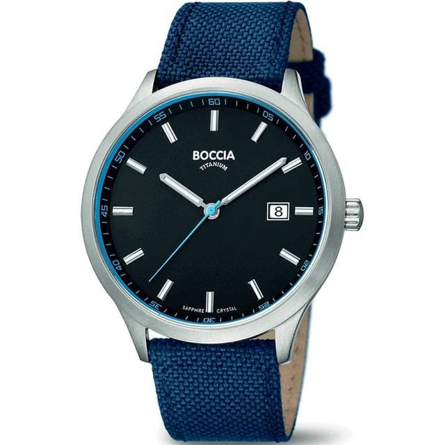 Boccia Titanium 3614-02 Herre 41 mm Analog Kvarts Black 20 mm