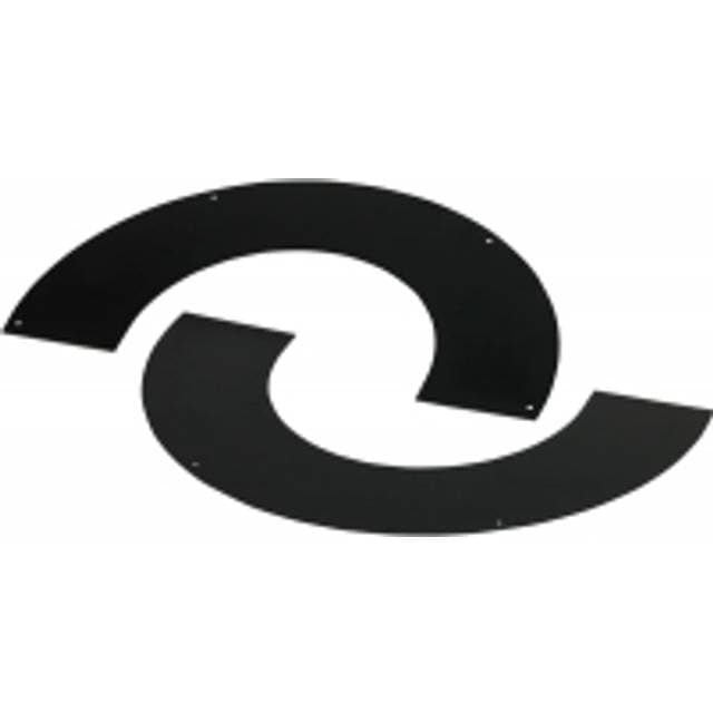 KIERULFF Metalbestos skorsten uØ 230mm loftkrave 39-50° 2-delt, sort