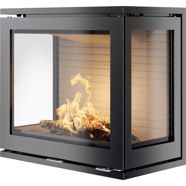 Rais 600 3 Black with Glass on Three sides/Glass Door