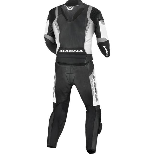 Macna Læderdragt 2-delt Varshall - Sort/Hvid Herre