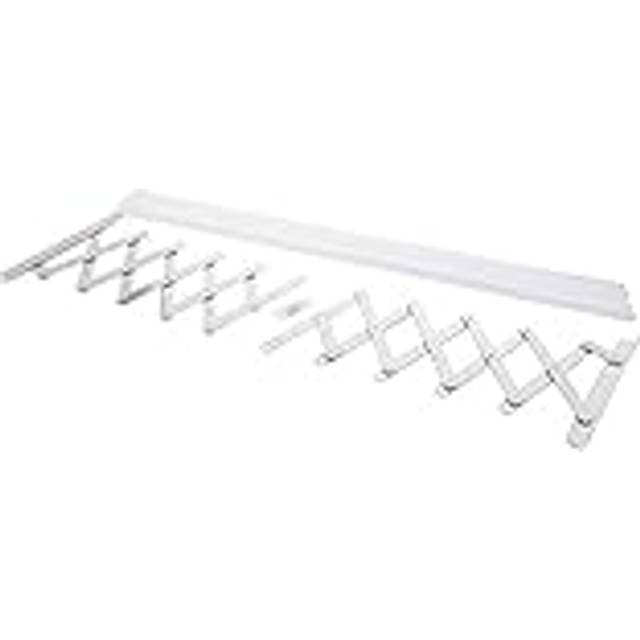 sauvic Wäscheständer, ausziehbarer, aus Edelstahl, mit 10 Aluminium Stäbe, 100 cm. Silber