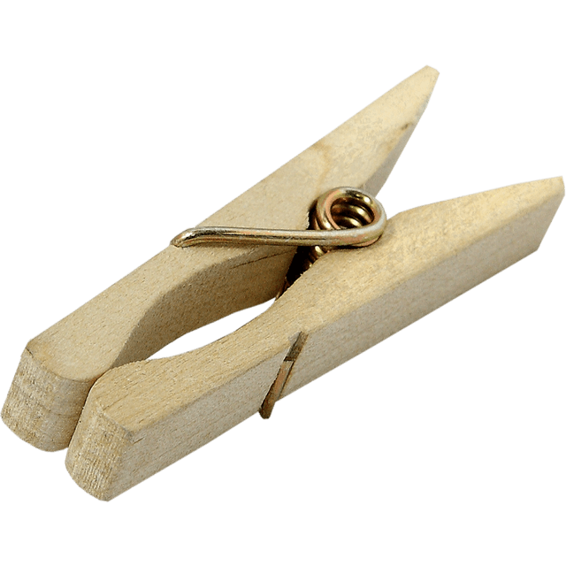 Kubo KCP-347 Wood C47 Spring-Type Clothspins 50 Pcs Per Bag