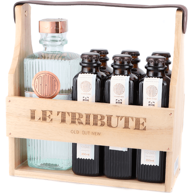 Tribute Le Tribute 43% i gavekasse m. 6 Le Tribute Tonic 70 cl