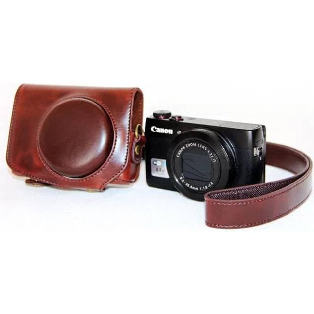 Canon PowerShot G7X MarkII kamerataske i læder Mørkebrun