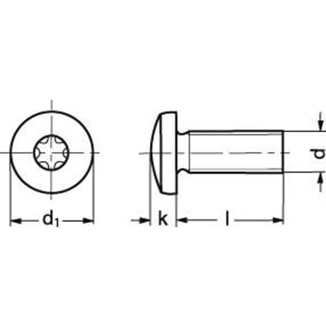 Lemvigh-Müller M 4X12 ISO 14583 RFA2 maskinskrue tx 500stk