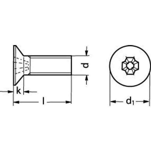 Lemvigh-Müller M 6X35 DIN 965/ISO 14581 SFA4 undersænket maskinskrue Z