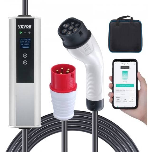 VEVOR Bærbar Elbiloplader Type 2 16A 3.68 kW