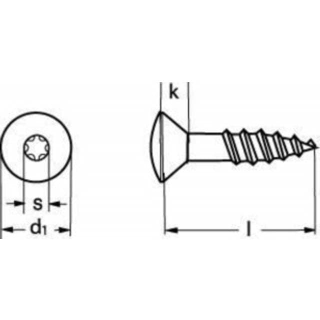 Gleitmo spånskrue LH A4, TX 25, 70