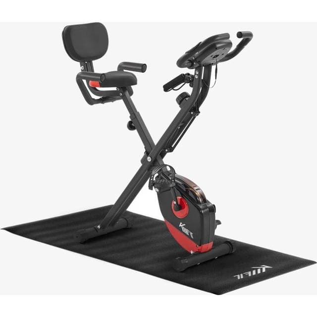 Arebos KM-Fit Motionscykel Fitnesscykel med Power Ropes, op til 100 kg, 16 modstandsniveauer, magnetbremse