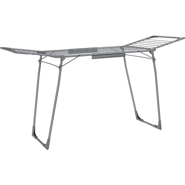 Songmics Clothes Drying Rack Winged Airer with Sock Clips - Grey